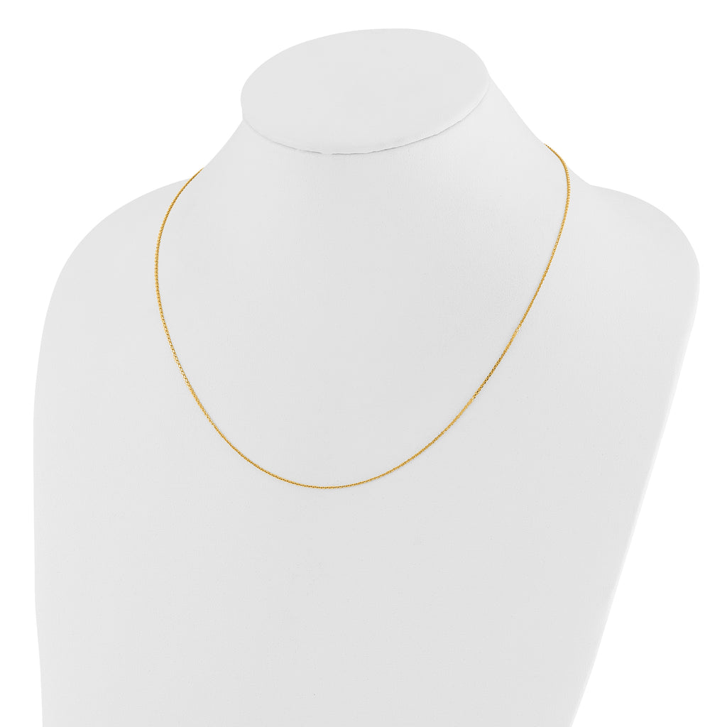 14K Adjustable  1.1mm D/C Cable Chain