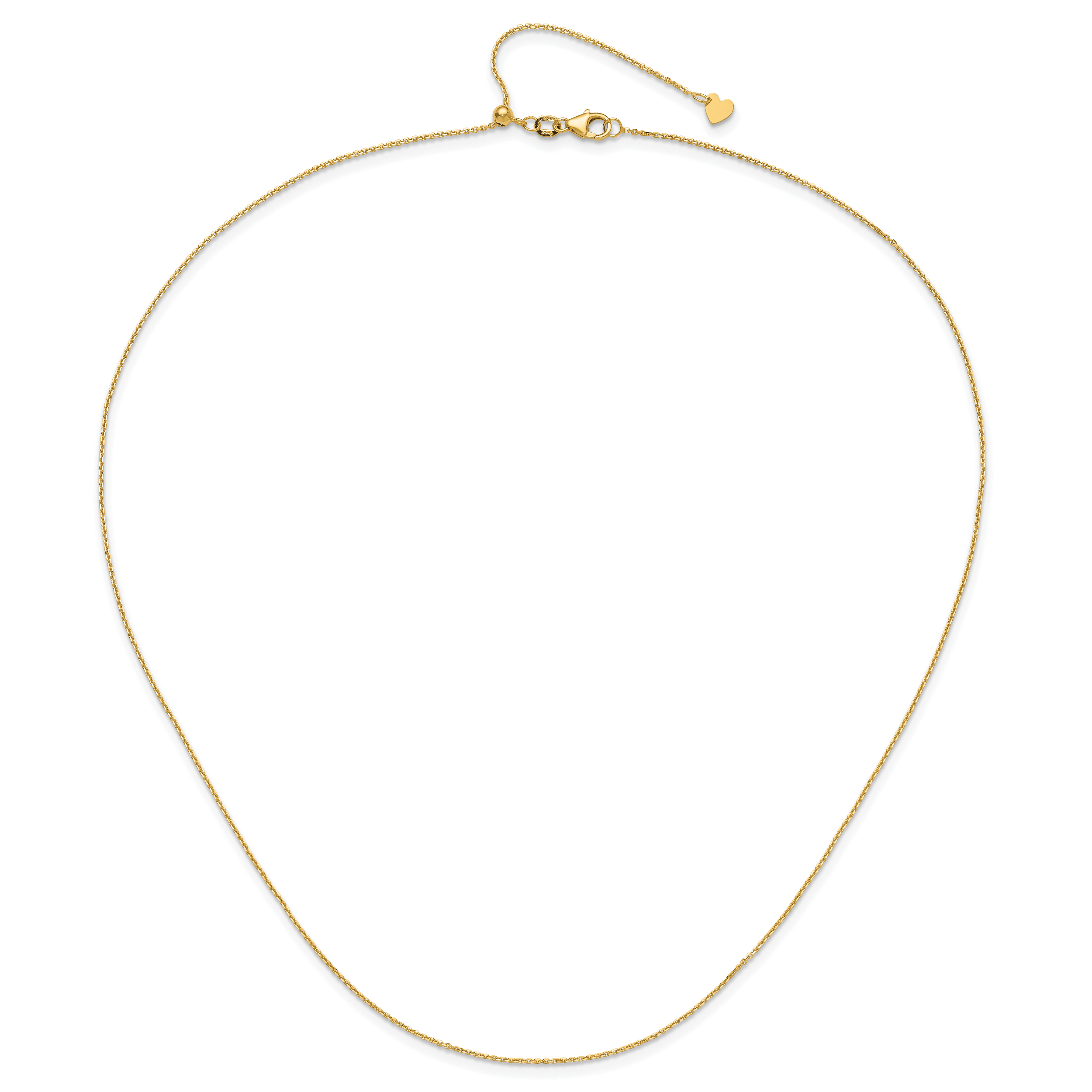 14K Adjustable  1.1mm D/C Cable Chain
