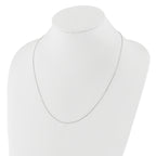 14K White Gold Adjustable  1.1mm D/C Cable Chain