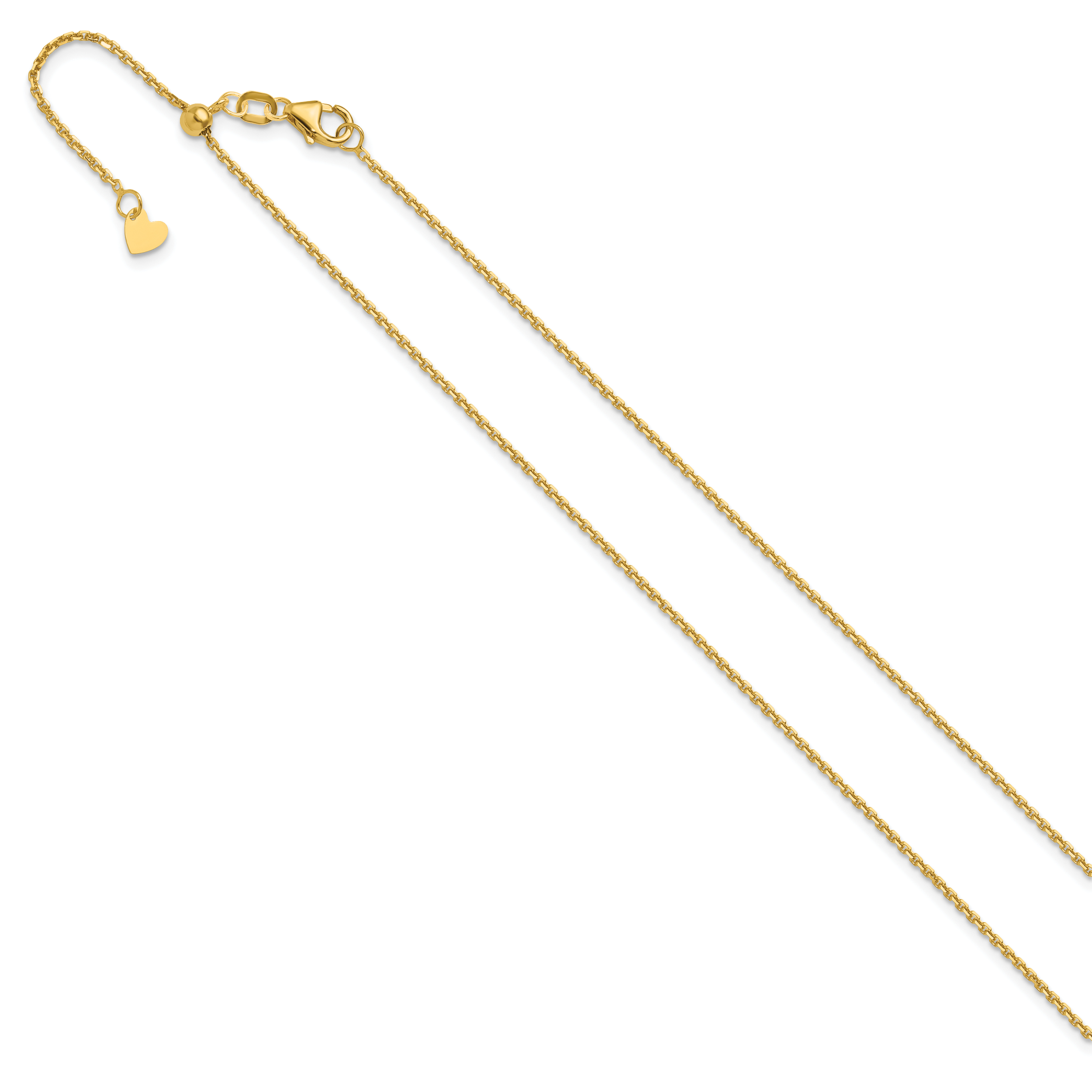 14K Adjustable  1.25mm D/C Cable Chain Secondary image