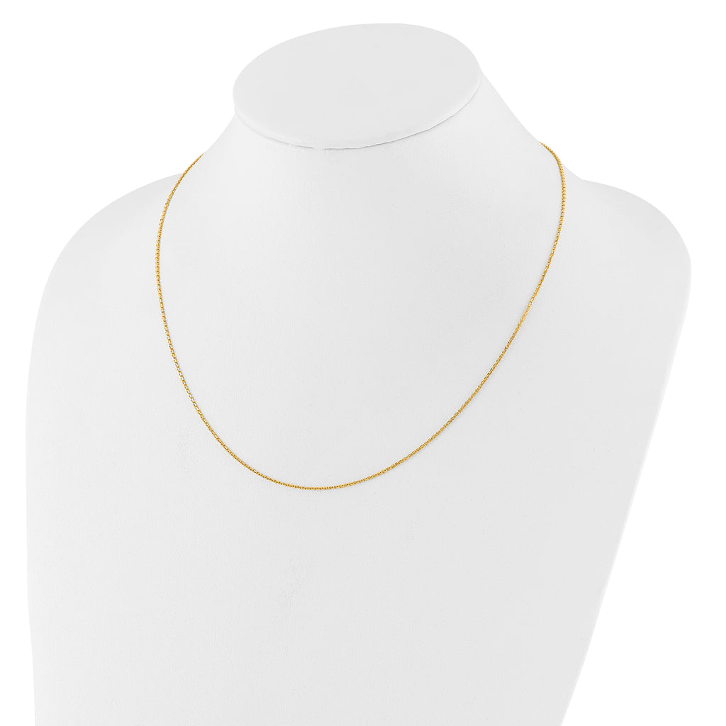14K Adjustable  1.25mm D/C Cable Chain