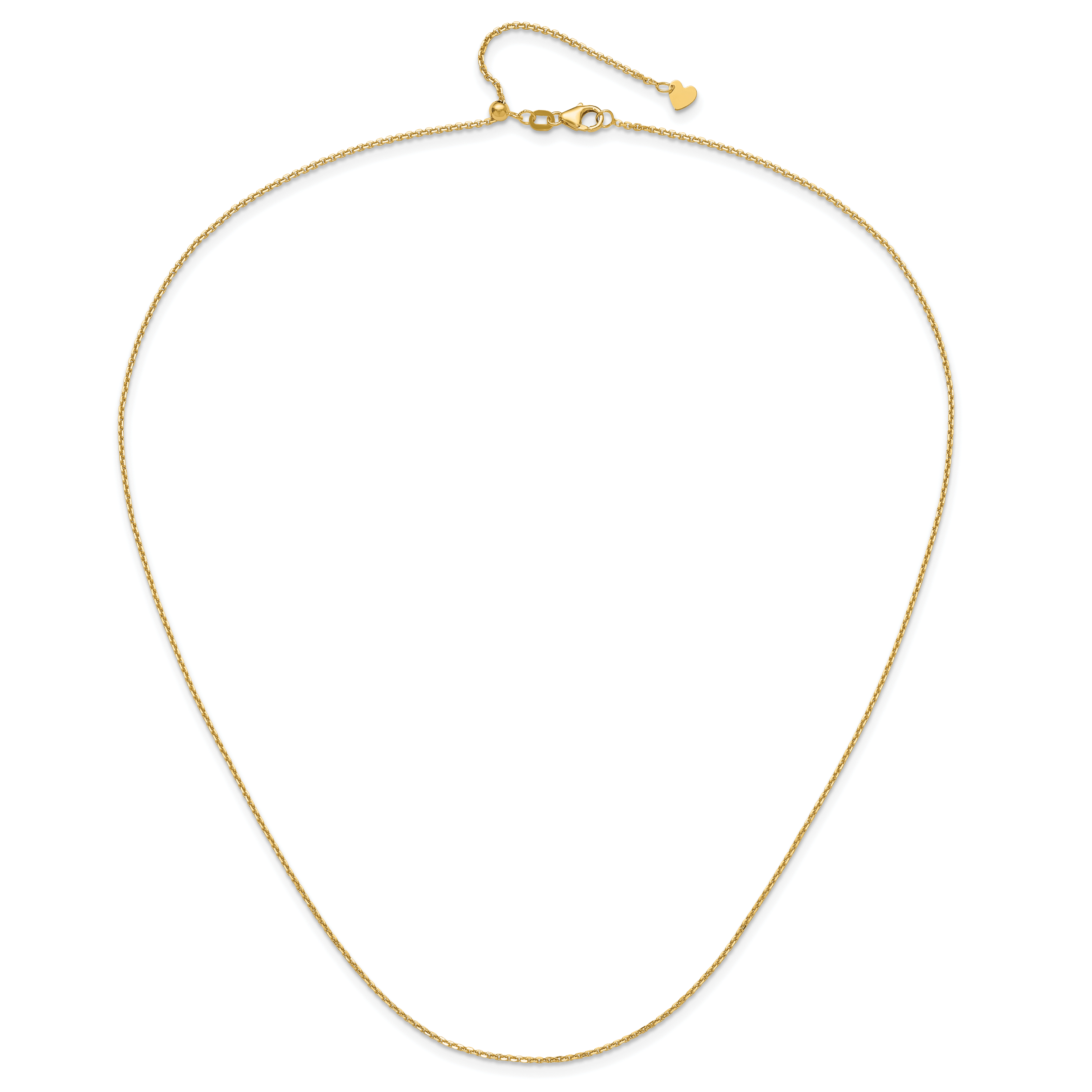 14K Adjustable  1.25mm D/C Cable Chain
