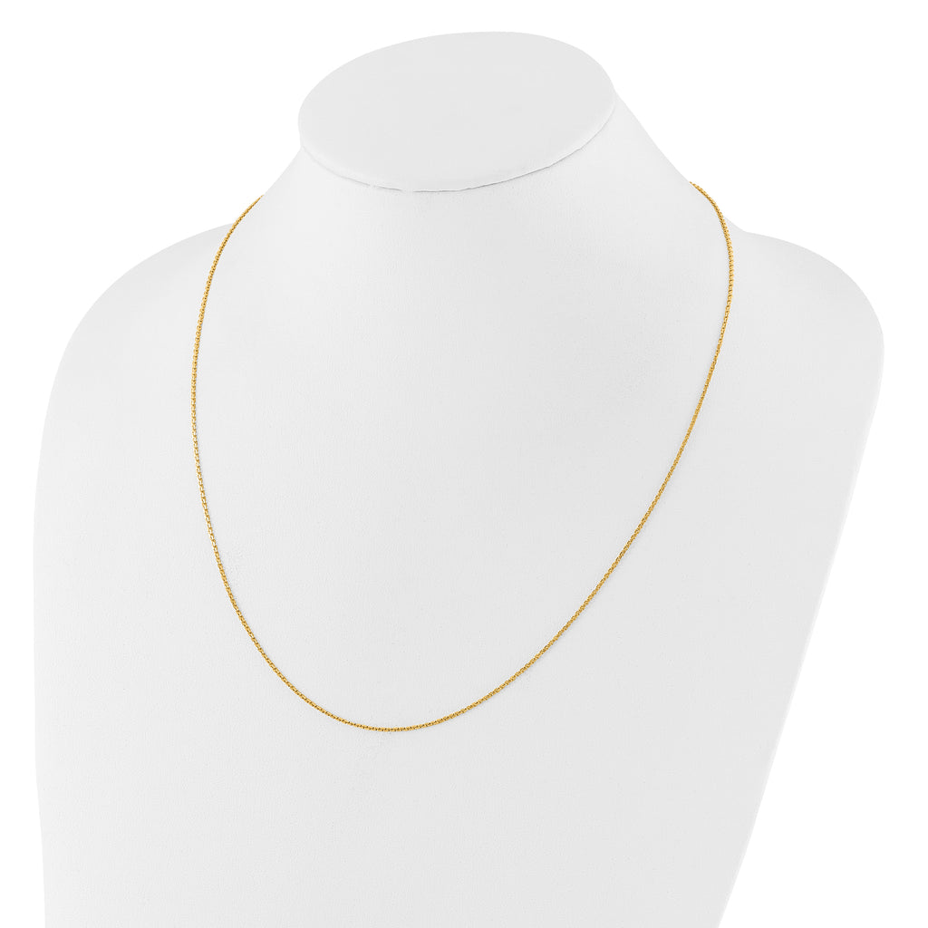 14K Adjustable  1.25mm D/C Cable Chain