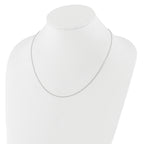 14K White Gold Adjustable  1.25mm D/C Cable Chain