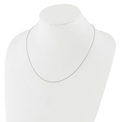 14K White Gold Adjustable  1.25mm D/C Cable Chain