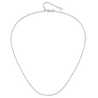 14K White Gold Adjustable  1.25mm D/C Cable Chain