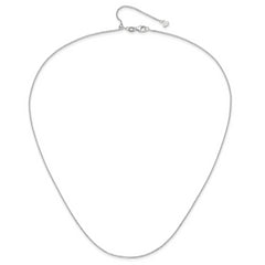 14K White Gold Adjustable  1.25mm D/C Cable Chain