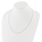 14K White Gold Adjustable  1.25mm D/C Cable Chain