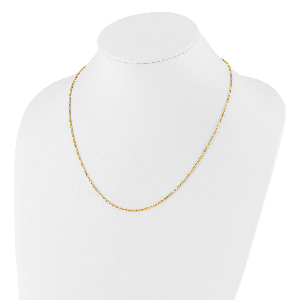 14K Adjustable 1.5mm Wheat Chain