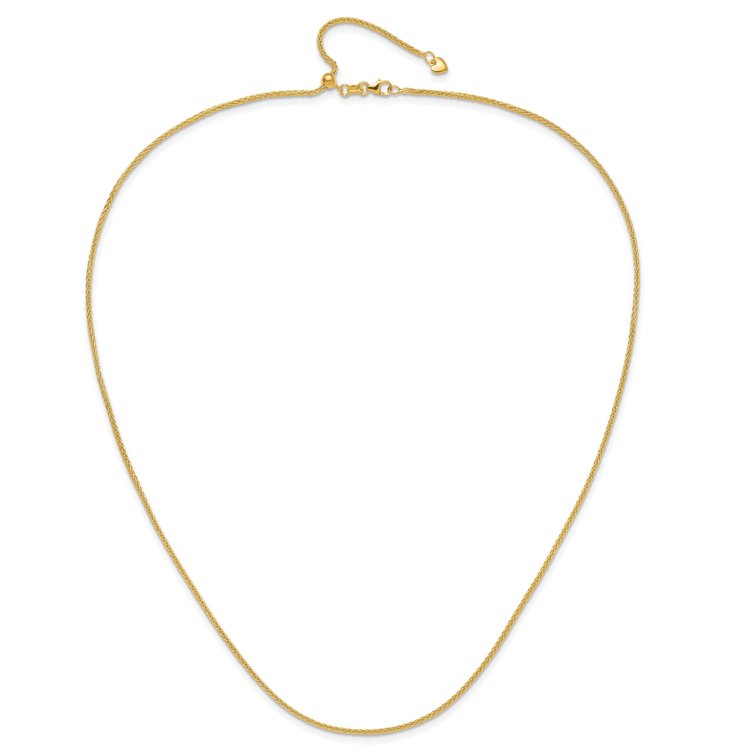 14K Adjustable 1.5mm Wheat Chain
