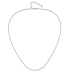 14K White Gold Adjustable 1.5mm Wheat Chain