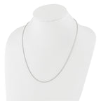 14K White Gold Adjustable 1.5mm Wheat Chain