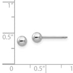 Inverness 14k White Gold 4mm Ball Post Earrings