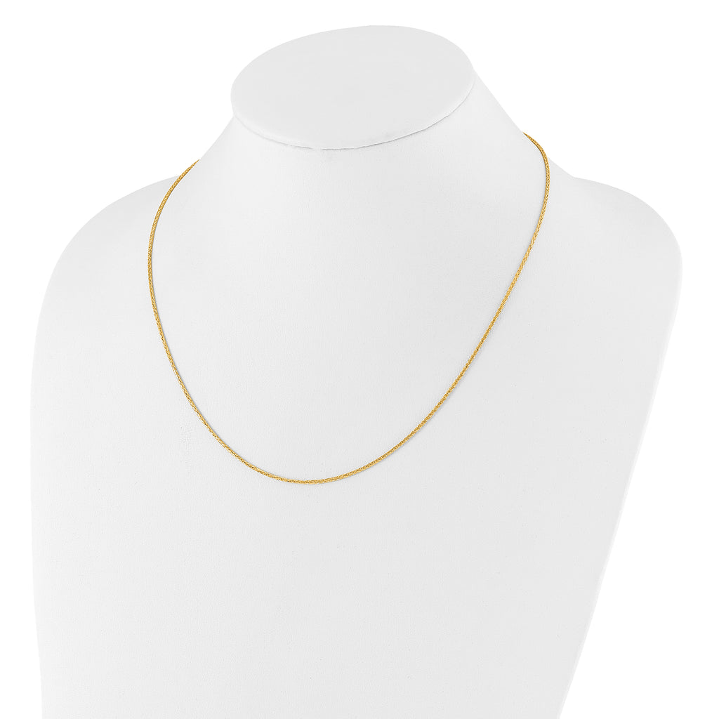 14K Adjustable 1.3mm D/C Wheat Chain