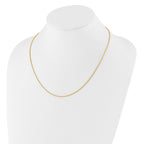 14K Adjustable 1.3mm D/C Wheat Chain