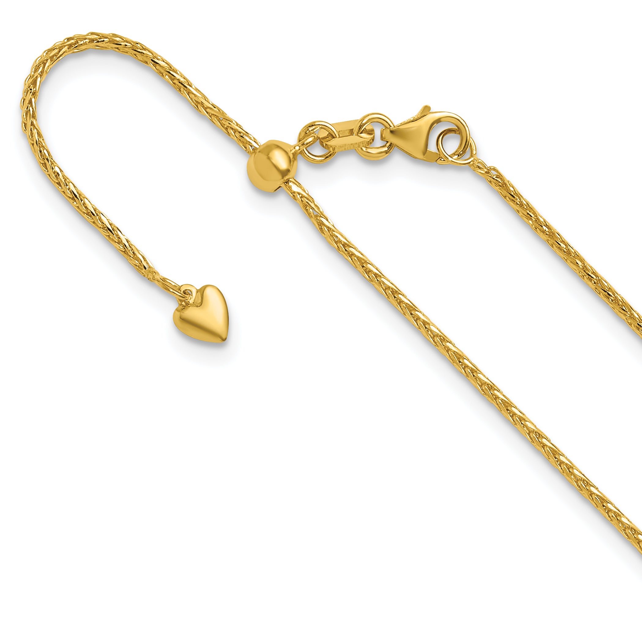 14K Adjustable 1.3mm D/C Wheat Chain Main image
