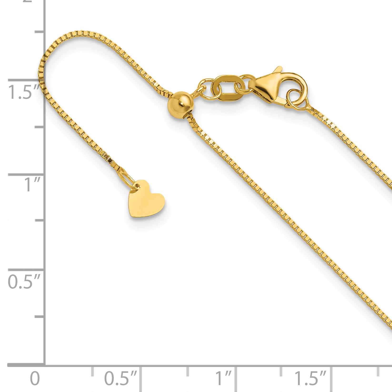 14K Adjustable .7mm Baby Box Chain