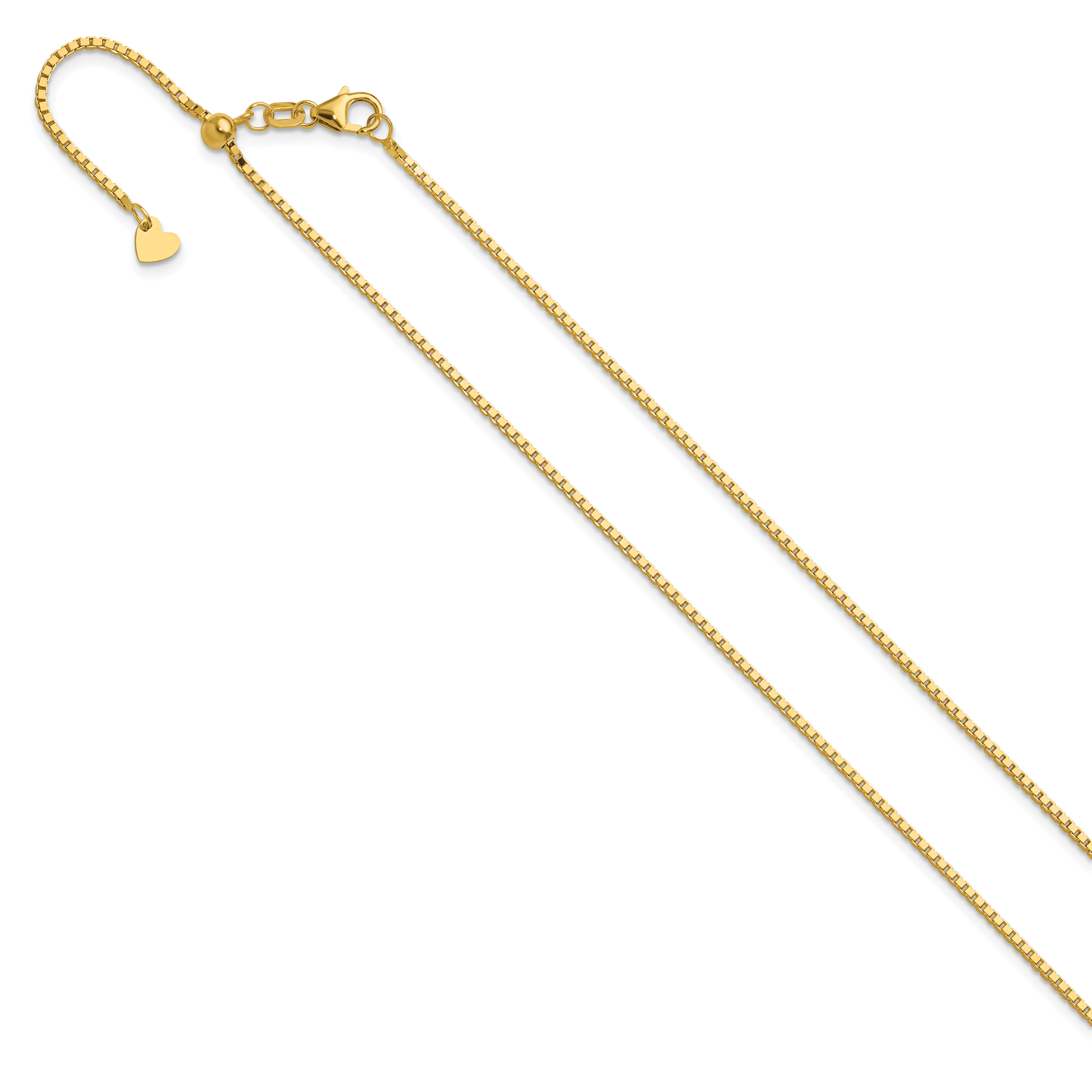 14K Adjustable 1.2mm Box Chain Secondary image