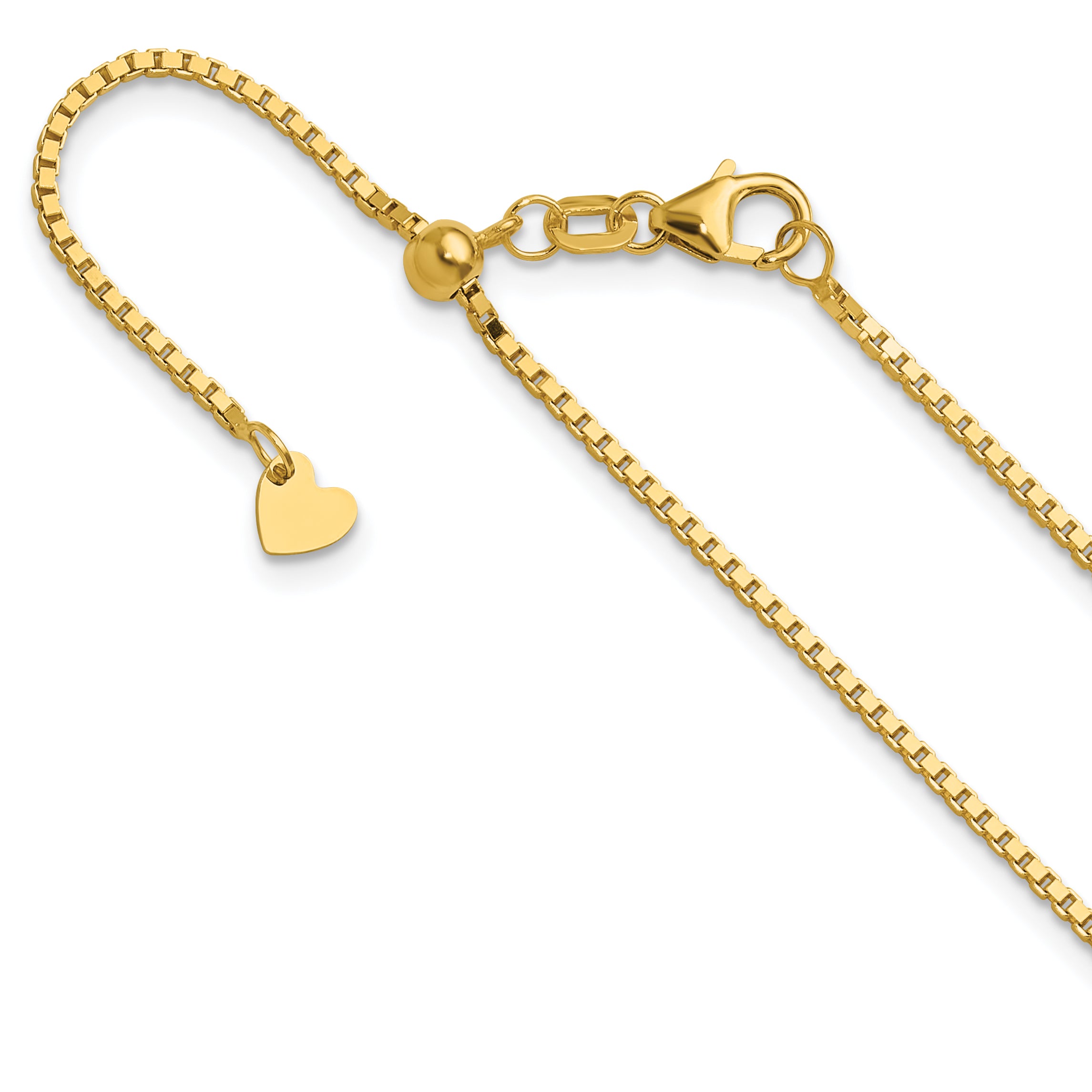 14K Adjustable 1.2mm Box Chain Main image