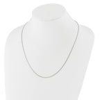 14K White Gold Adjustable 1.2mm Box Chain