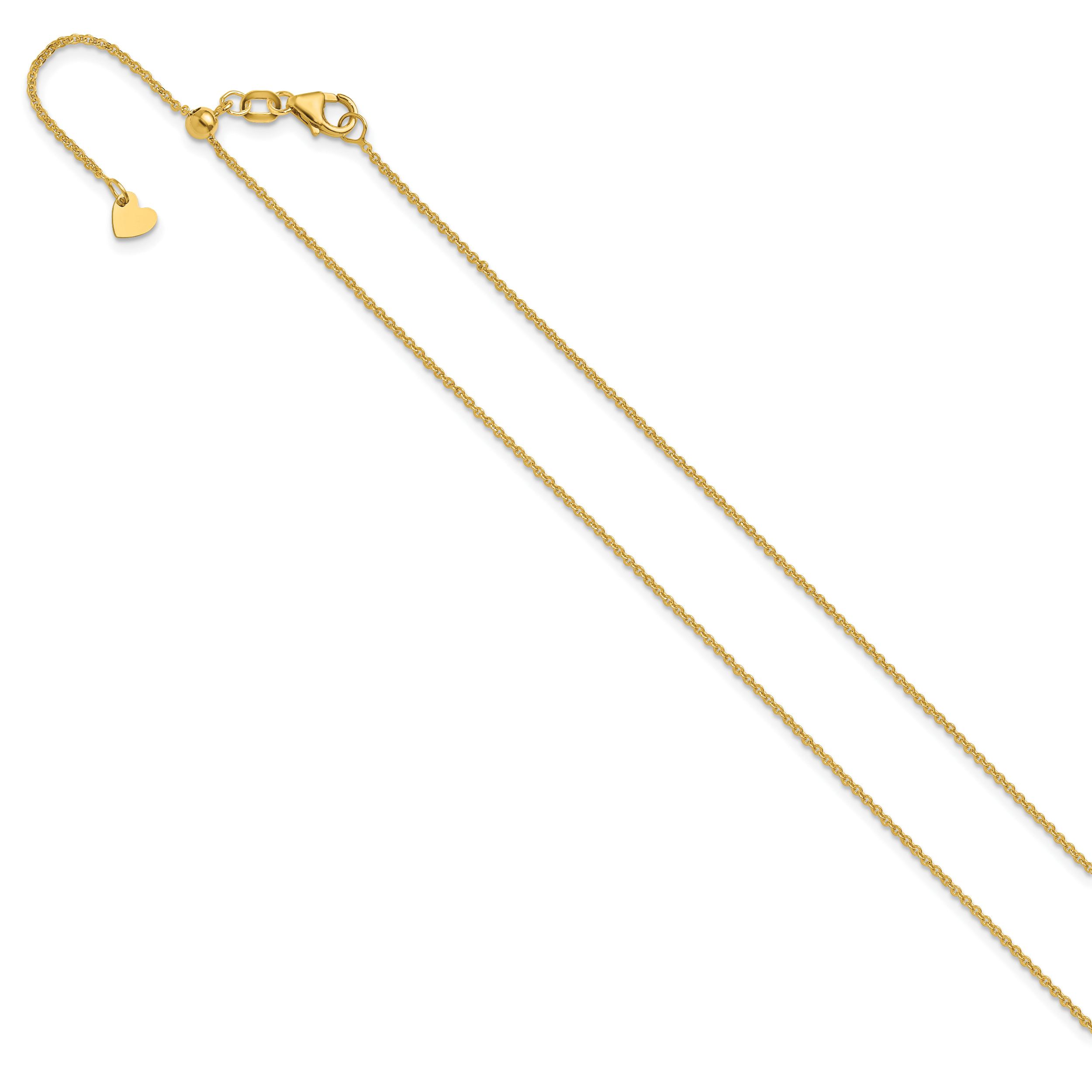 14K Adjustable 1.25mm Flat Cable Chain Secondary image