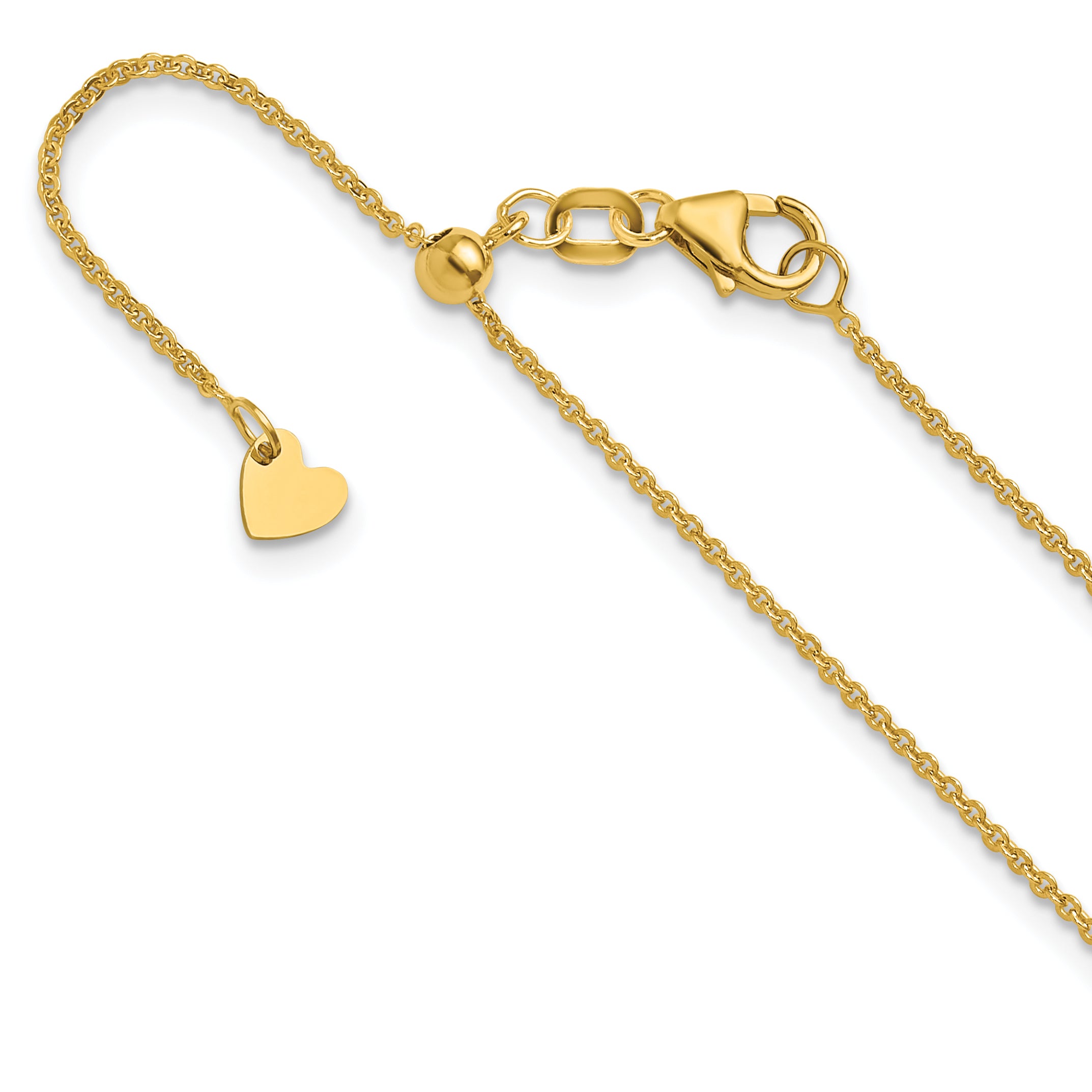 14K Adjustable 1.25mm Flat Cable Chain Main image
