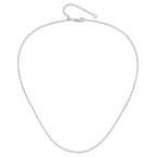 14K White Gold Adjustable 1.25mm Flat Cable Chain