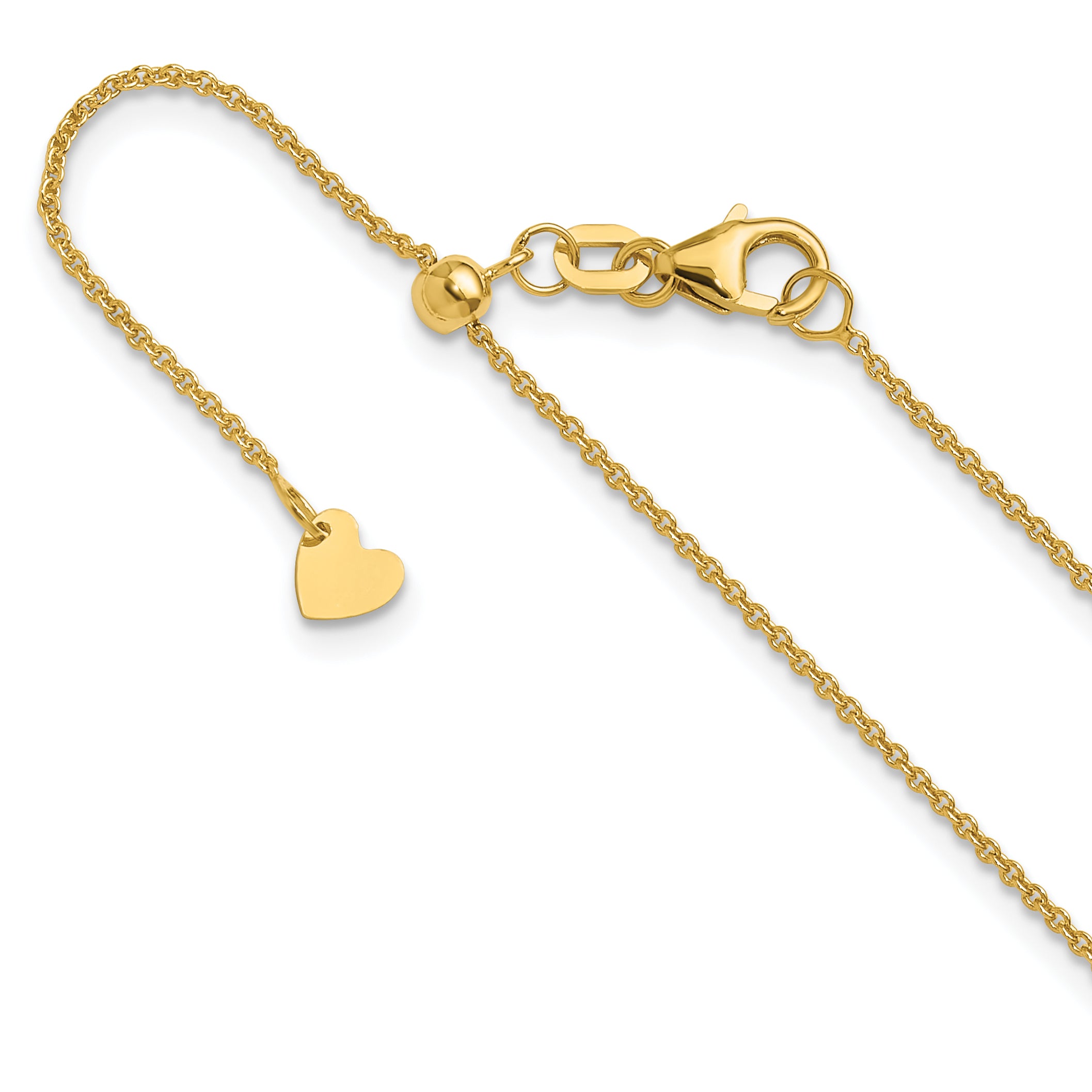14K Adjustable 1.1mm Round Cable Chain Main image