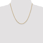 14K 2.25mm Flat Figaro Chain