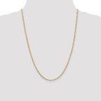 14K 2.25mm Flat Figaro Chain