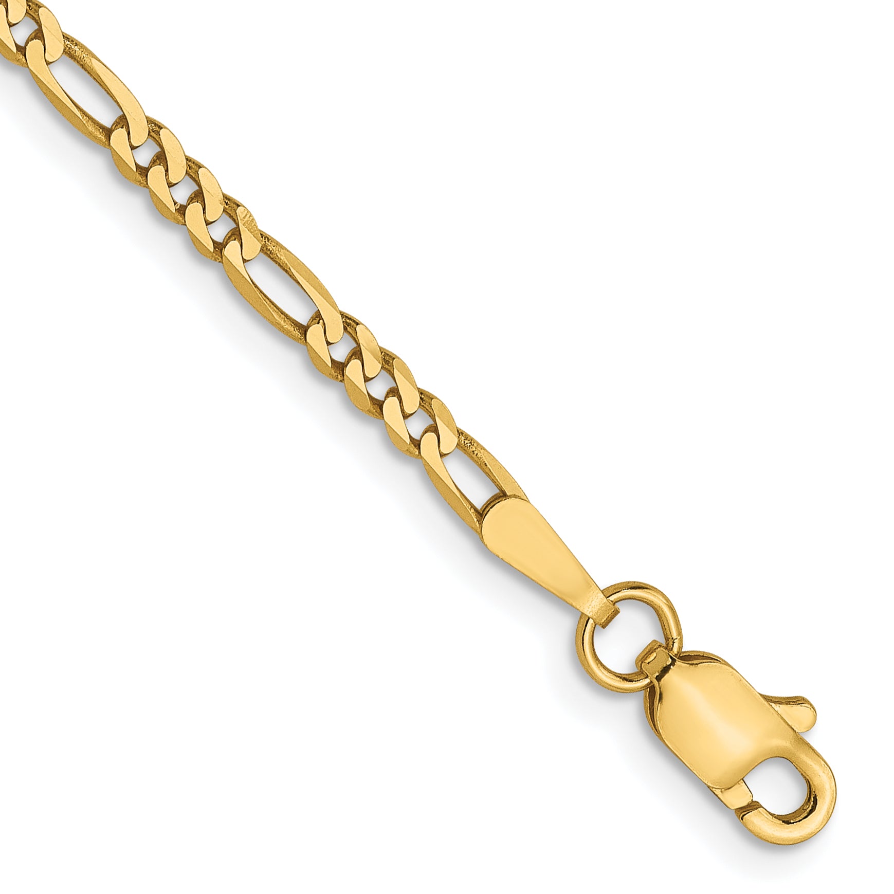 14K 2.25mm Flat Figaro Chain Main image