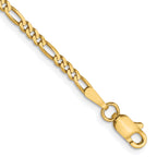 14K 2.25mm Flat Figaro Chain