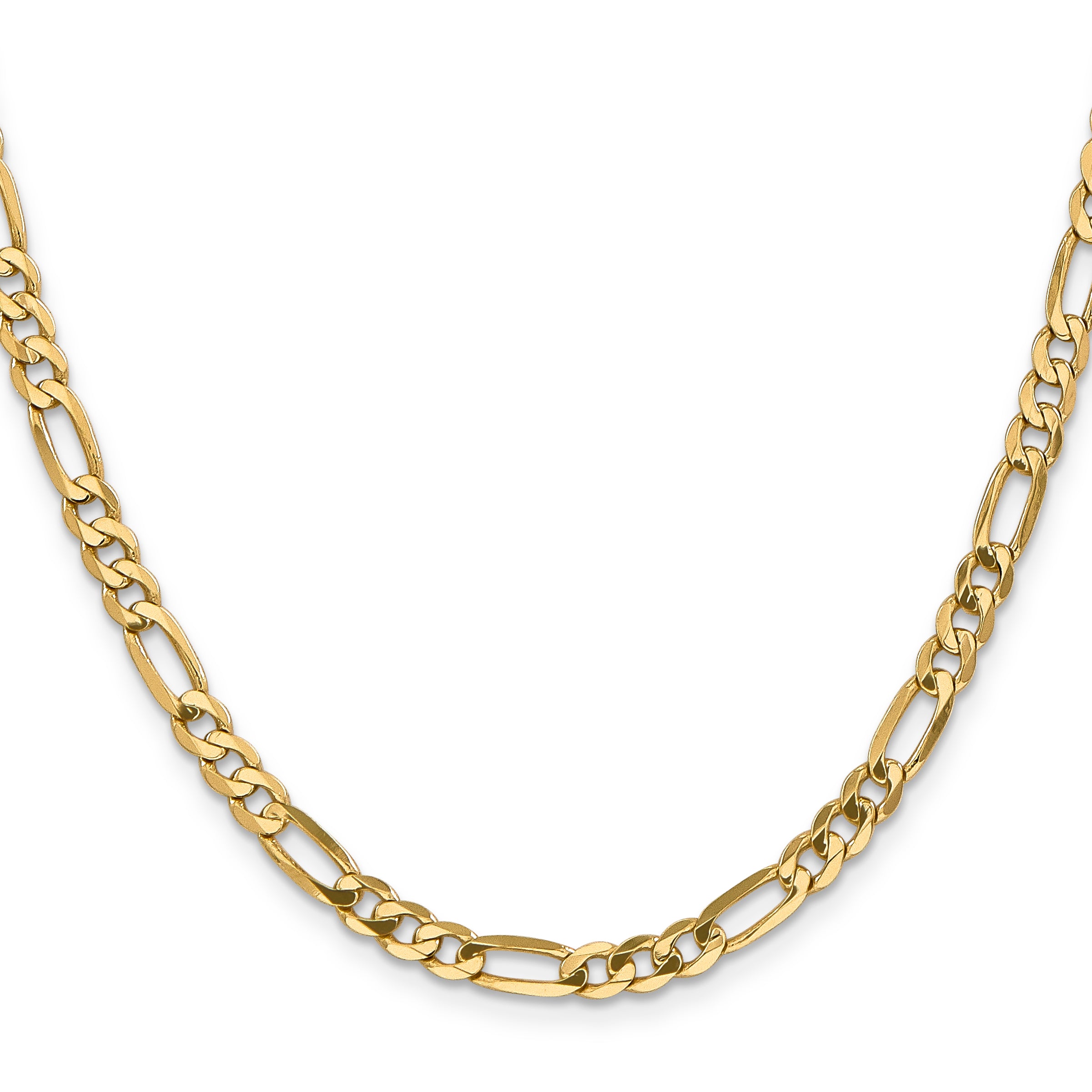 14K 5mm Flat Figaro Chain