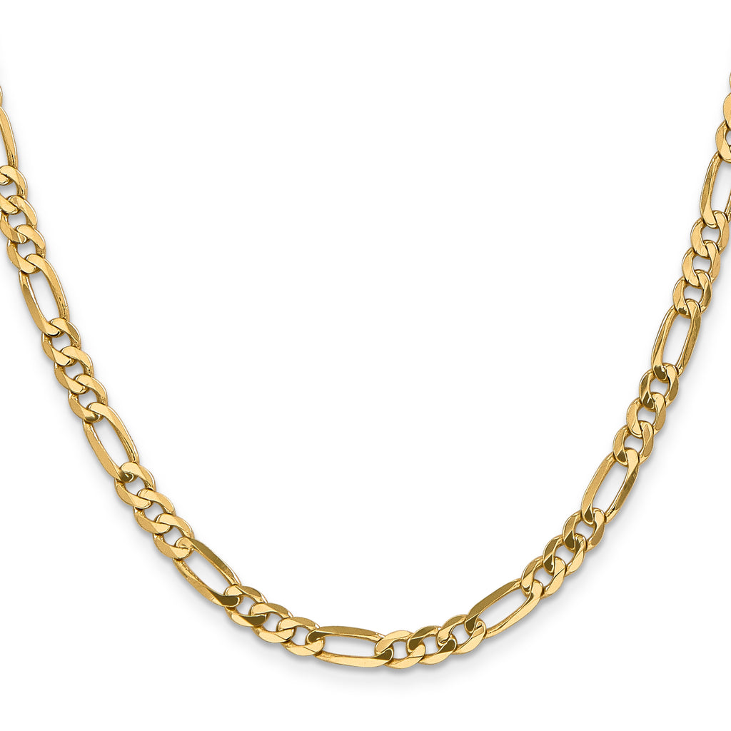 14K 5mm Flat Figaro Chain