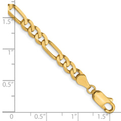 14K 5mm Flat Figaro Chain