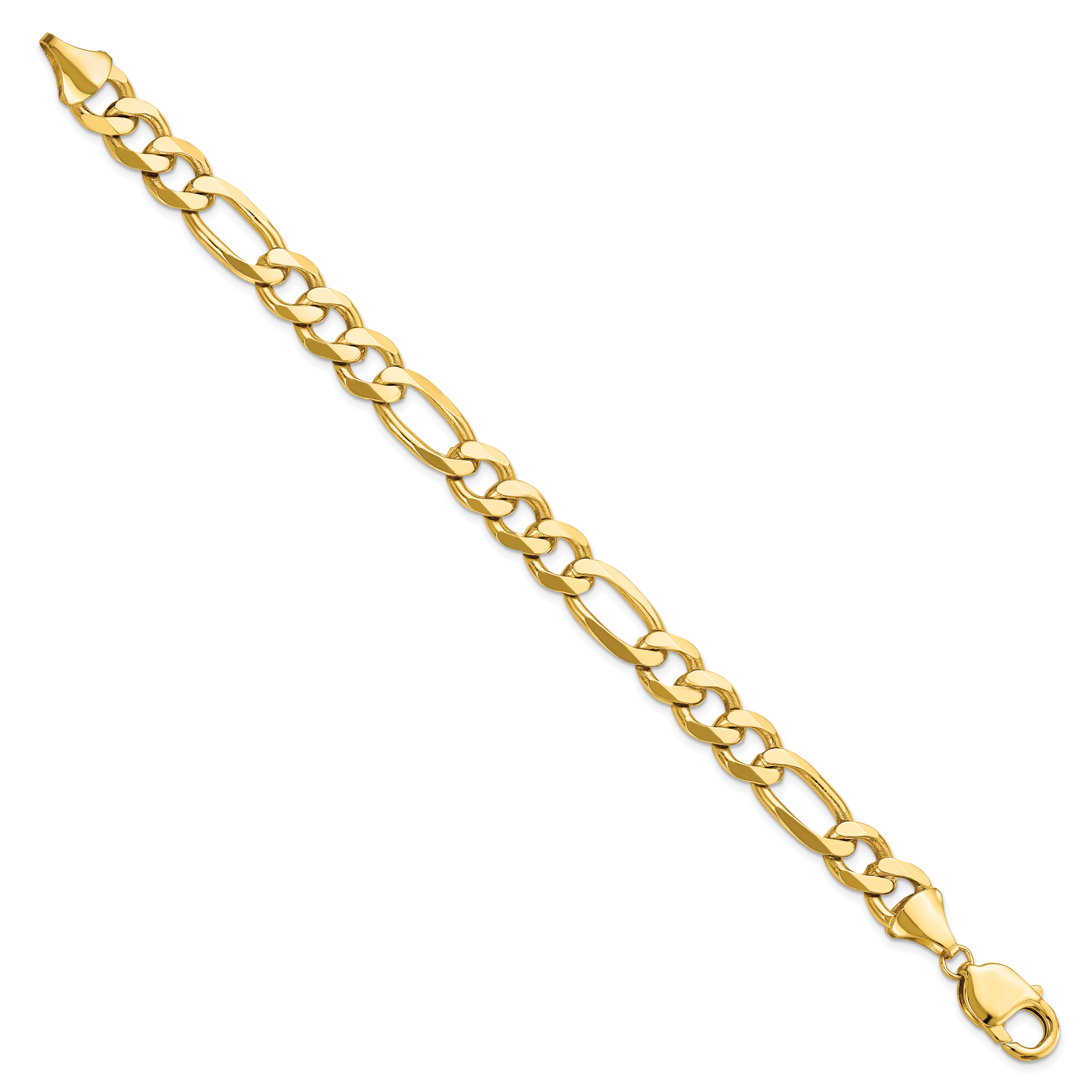 14K 10mm Flat Figaro Chain Secondary image