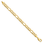 14K 10mm Flat Figaro Chain