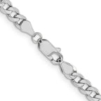 14K White Gold 5mm Flat Figaro Chain