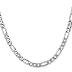 14 Karat White Gold 5.5mm Flat Figaro Chain - View 2