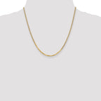 14K 2.2mm Flat Beveled Curb Chain