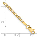14K 2.2mm Flat Beveled Curb Chain