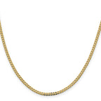 14K 2.3mm Flat Beveled Curb Chain