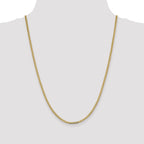 14K 2.3mm Flat Beveled Curb Chain
