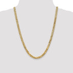 14K 6.1mm Flat Beveled Curb Chain