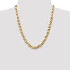 14K 8mm Flat Beveled Curb Chain