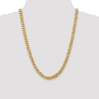 14K 8mm Flat Beveled Curb Chain