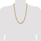 14K 8mm Flat Beveled Curb Chain