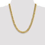 14K 8.75mm Flat Beveled Curb Chain