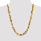 14K 8.75mm Flat Beveled Curb Chain