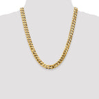 14K 9.5mm Flat Beveled Curb Chain